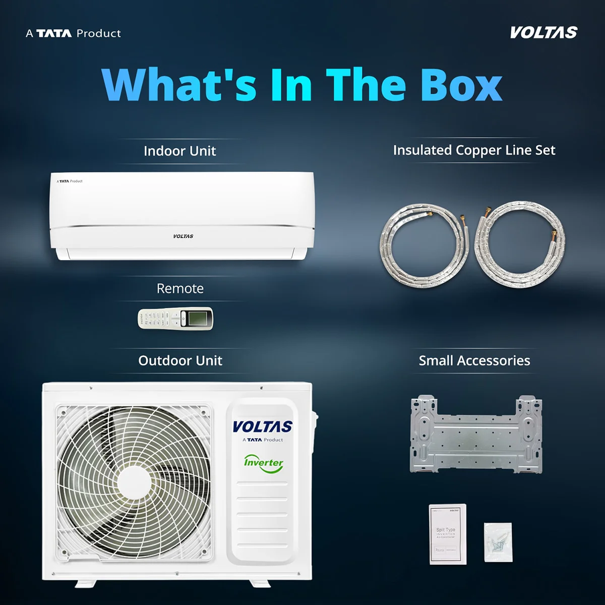 Voltas Split Air Conditioner, 1.5 Ton, 3 Star - 183INV Vectra Zenith Silver - Image 16