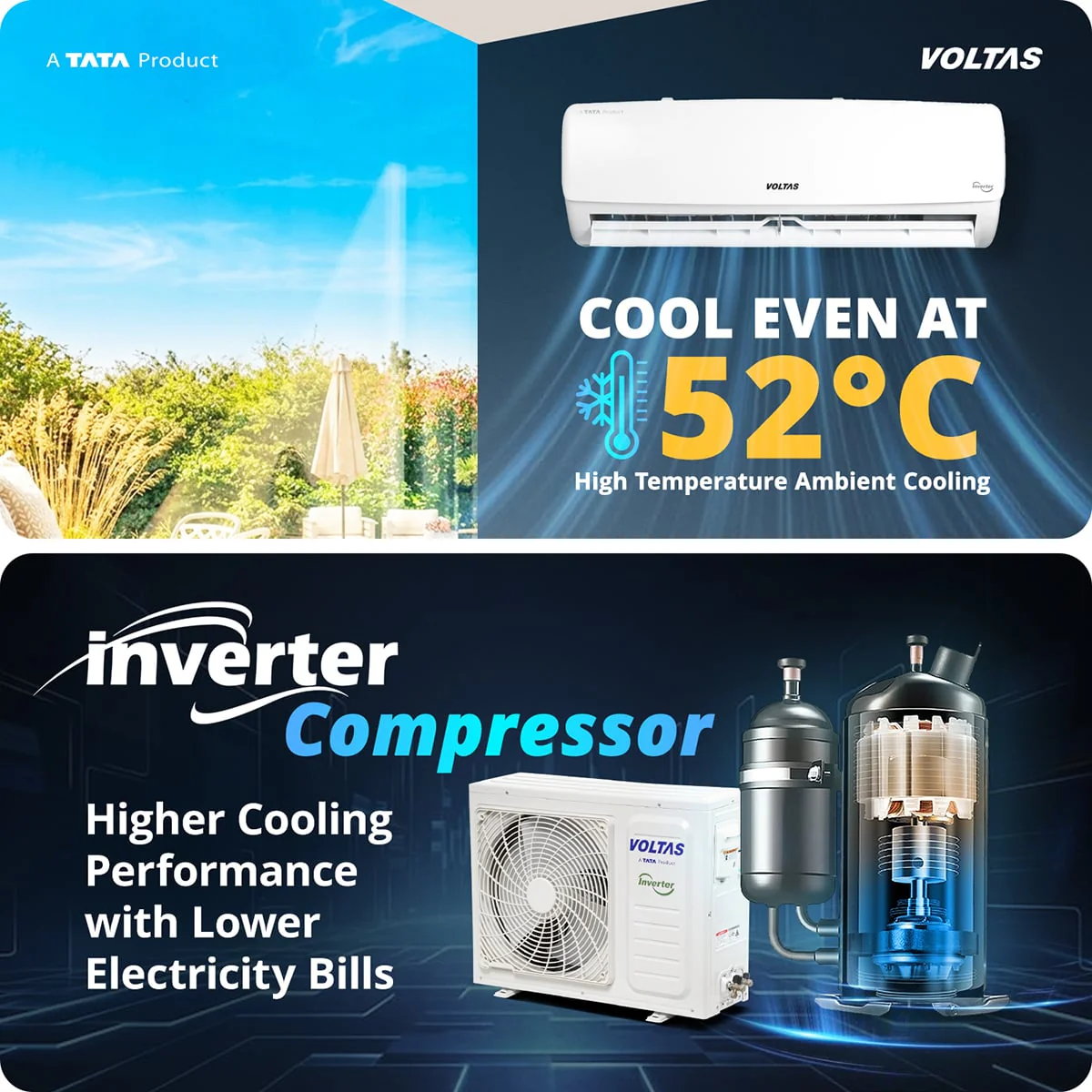 Voltas Split Air Conditioner, 1 Ton, 3 Star - 123INV Vectra Elegant - Image 7